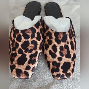 Katy Perry Collection Evie Leopard Satin Mule Sz 10 New In Box